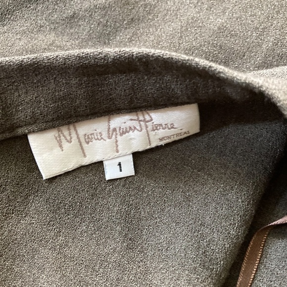 90s LONG FINE WOOL CREPE SKIRT - Picture 3 of 3